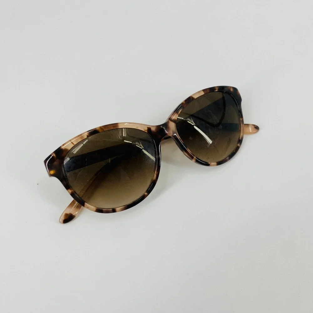 Kate Spade Womens OS Pink Tortoise Gold Arm Cat Eye Sunglasses